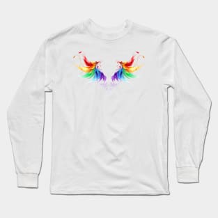 Fluffy Rainbow Wings (without shadow) Long Sleeve T-Shirt